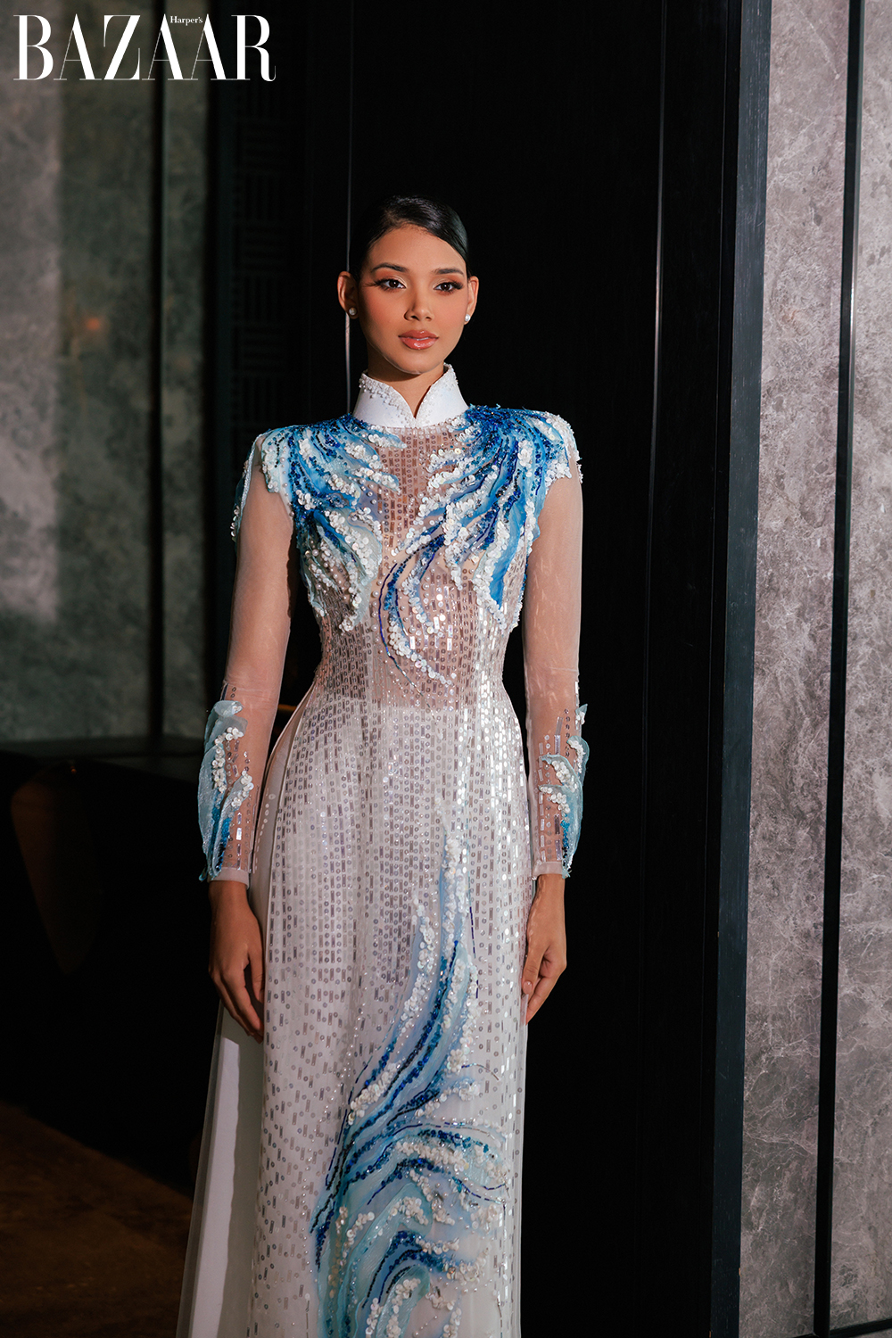 Top 3 Miss World 2026 nền nã trong áo dài của NTK Duy Trần 插图2